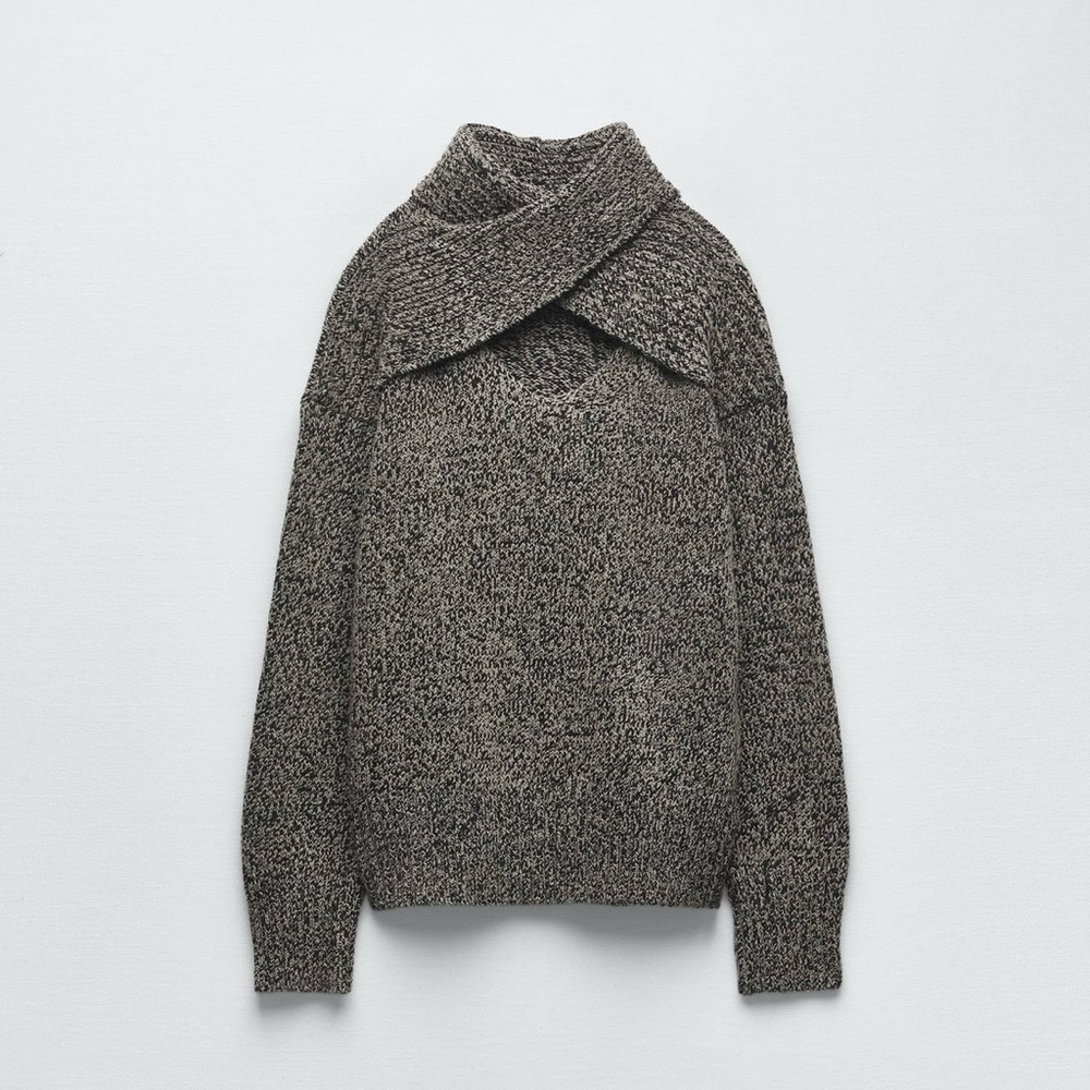 NWT ZARA CUT OUT KNIT SWEATER SIZE M 3991/132/070